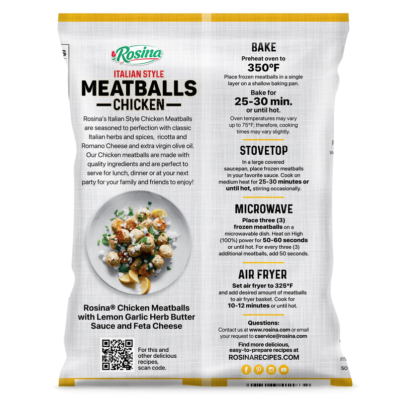 Rosina Chicken Meatballs, 22 oz Bag (Frozen) — photo 4