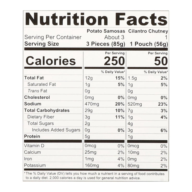 Sukhi's Indian Potato & Pea Samosa Frozen Appetizer Vegetarian Snack 10oz — photo 5