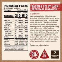 Kodiak Protein-Packed Frozen Breakfast Sandwiches, Bacon and Colby Jack, 2 Count, 9.24 oz — photo 4
