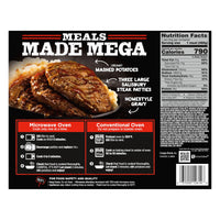 Banquet Mega Meals Salisbury Steak with Mashed Potatoes, 32g Protein, Frozen Meal, 16.95 oz. — photo 4