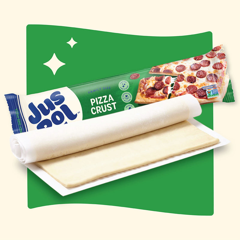 Jus-Rol Family Size Pizza Crust, Pre-Rolled Refrigerated Dough, 14.1 oz, Large Crust for Homemade Pizza — photo 4
