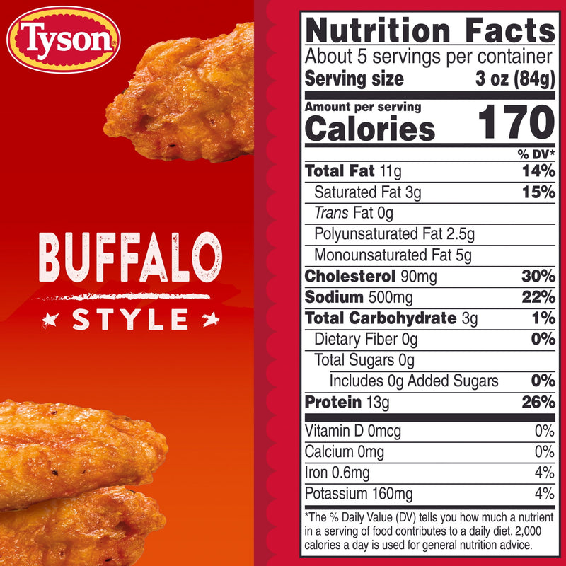 Tyson Any'tizers Buffalo Style Hot Wings, Bone-in, 22 oz (Frozen, Fully Cooked) — photo 4