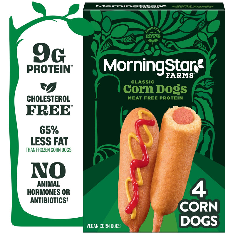 MorningStar Farms Classic Plant Based Corn Dogs, Vegan Snacks, 10 oz, 4 Count Box — photo 5