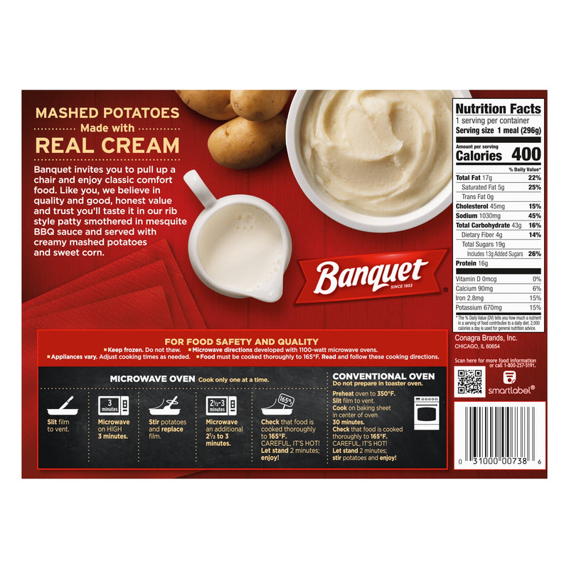 Banquet Backyard BBQ, 16g Protein, Frozen Meal, 10.45 oz. — photo 5