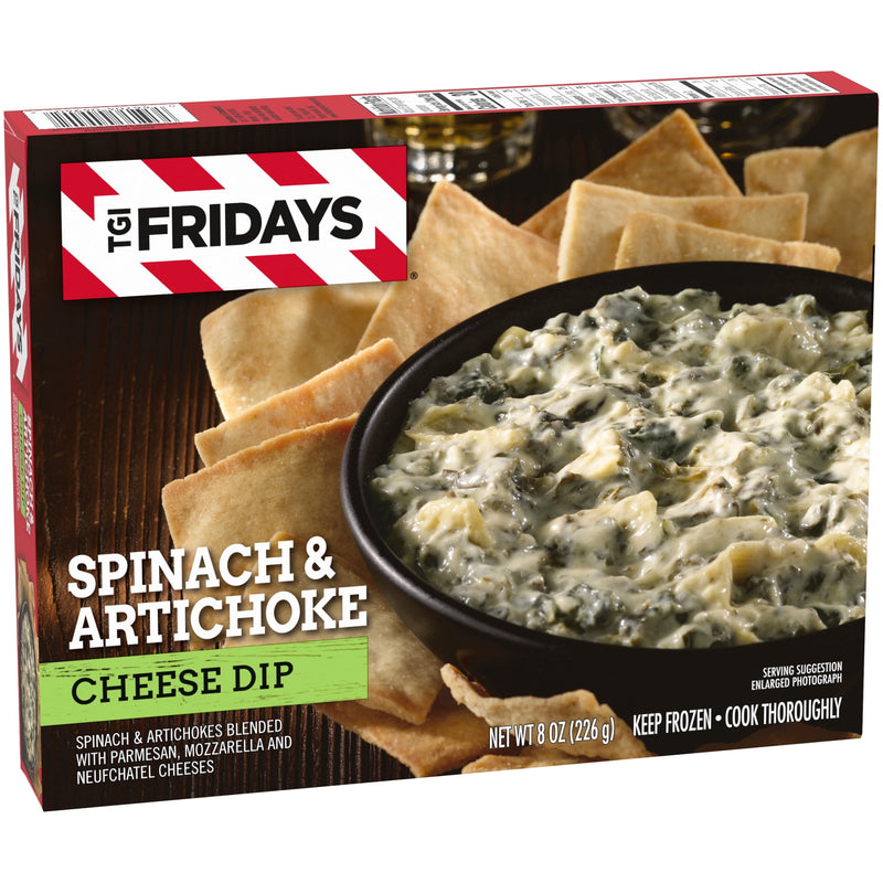 TGI Fridays Spinach & Artichoke Cheese Dip Frozen Snack, 1 Box, for Restaurant-Style Snacking and Hosting, 8 oz — photo 5