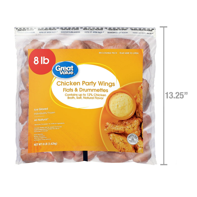 Great Value All Natural Chicken Wing Sections, 8 lb (Frozen) — photo 5