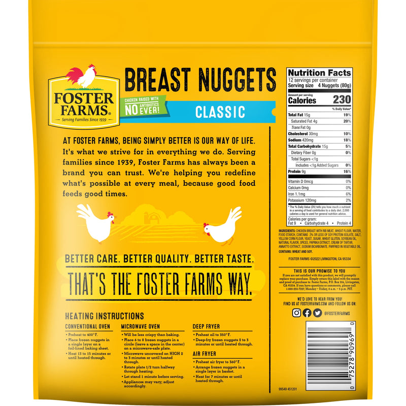 Foster Farms Chicken Breast Nuggets 33.6 oz Bag (Frozen) — photo 5