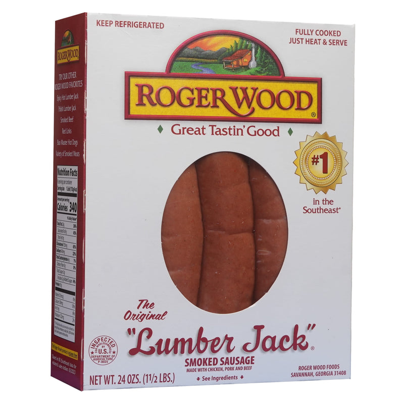 Roger Wood Lumber Jack Smoked Sausage (24 oz, Fully Cooked, Refrigerated) - Chicken, Pork & Beef — photo 5