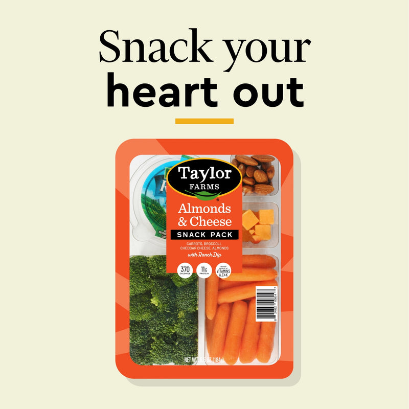 Taylor Farms Almonds & Cheese Refrigerated Snack Pack With Carrots & Broccoli, 6.5 oz tray, Fresh — photo 5