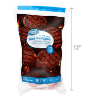 Great Value 100% Pure Beef Burgers, 85% Lean/15% Fat, 3 lbs, 12 Count (Frozen) — photo 5