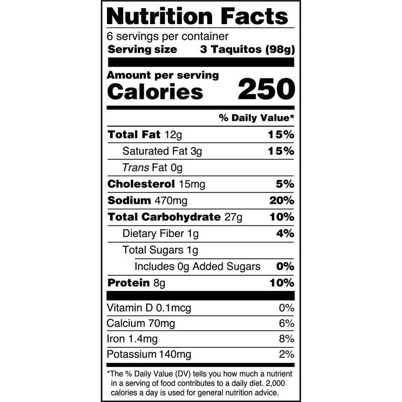 El Monterey Mas Bold Chicken Bacon Ranch Taquitos 20.7 oz, 18 Count (Frozen) — photo 5