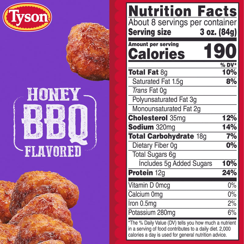 Tyson Any'tizers Honey BBQ Boneless Chicken Bites, 24 oz (Frozen, Fully Cooked) — photo 5
