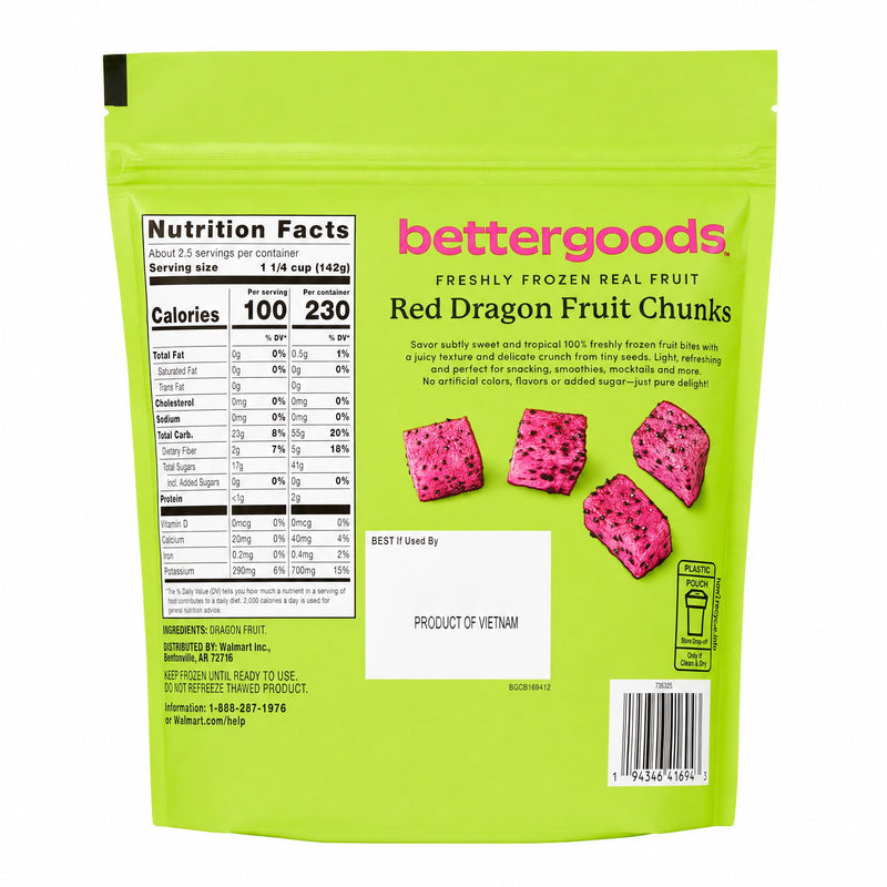 bettergoods Dragon Fruit Chunks, Frozen Fruit, 12 oz — photo 5