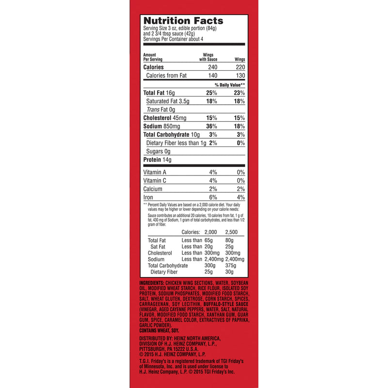 TGI Fridays Chicken Wings Frozen Appetizers, for Restaurant-Style Snacking and Hosting, Buffalo Style, 25.5 oz — photo 5