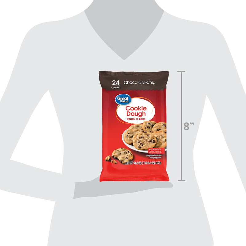 Great Value Ready to Bake Regular Chocolate Chip Cookie Dough, 16.5 oz — photo 5