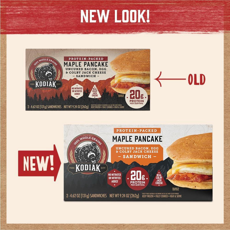 Kodiak Protein-Packed Frozen Breakfast Sandwiches, Bacon and Colby Jack, 2 Count, 9.24 oz — photo 5