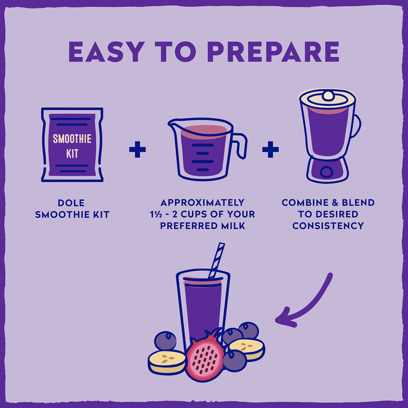 Dole Boosted Blends Frozen Blueberry and Banana Protein Smoothie Blend, 32 oz — photo 6