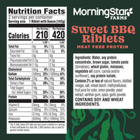 MorningStar Farms Sweet BBQ Plant Based Sauced Riblets, Vegan Meat, 10 oz, 2 Count Box — photo 5