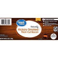 Great Value Naturally Hickory Smoked Thick Cut Sliced Bacon, 48 oz — photo 5