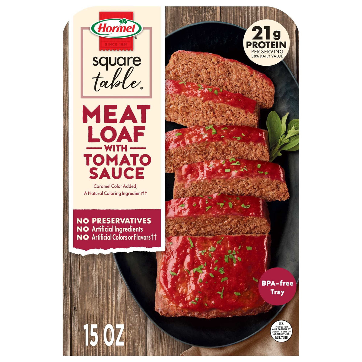 Hormel Refrigerated SQUARE TABLE Meatloaf With Tomato Sauce, 15 oz