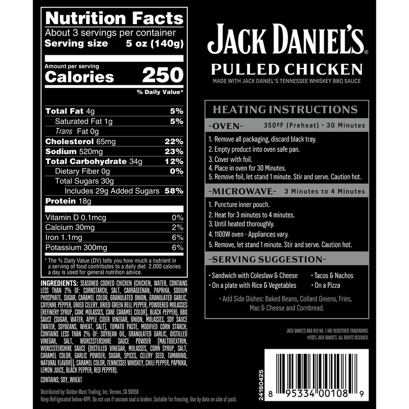 Jack Daniel’s Seasoned Pulled Chicken, Refrigerated Entree, 16 oz — photo 6