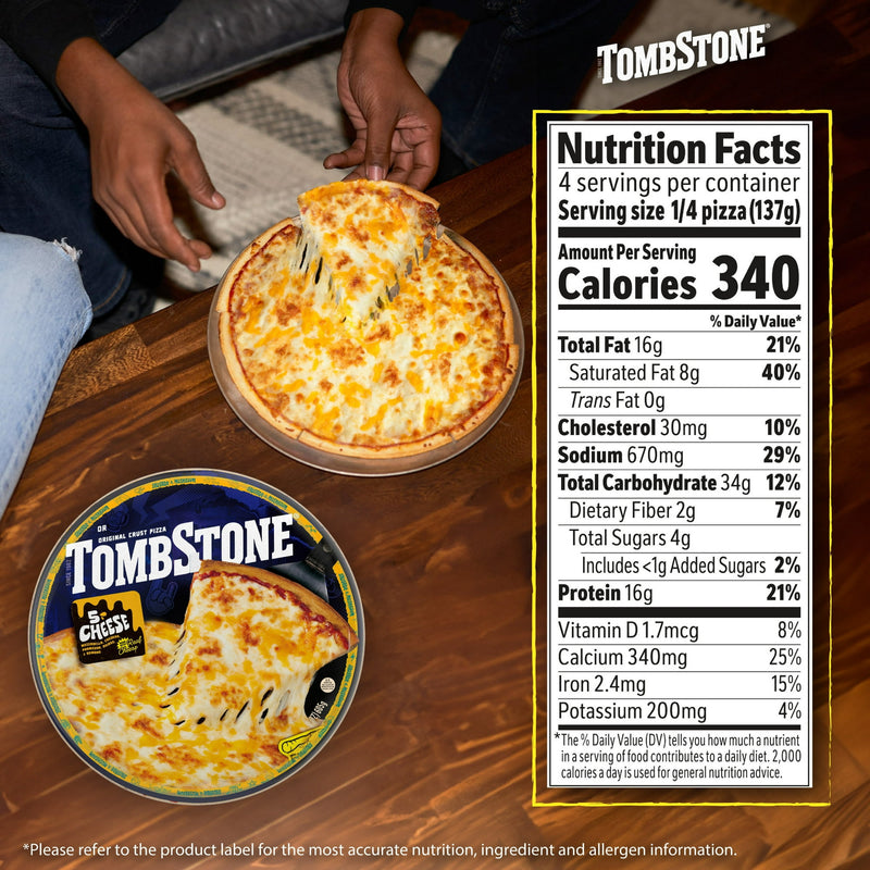 Tombstone Frozen Pizza Original Crust Five Cheese Pizza, 19.3 oz — photo 6
