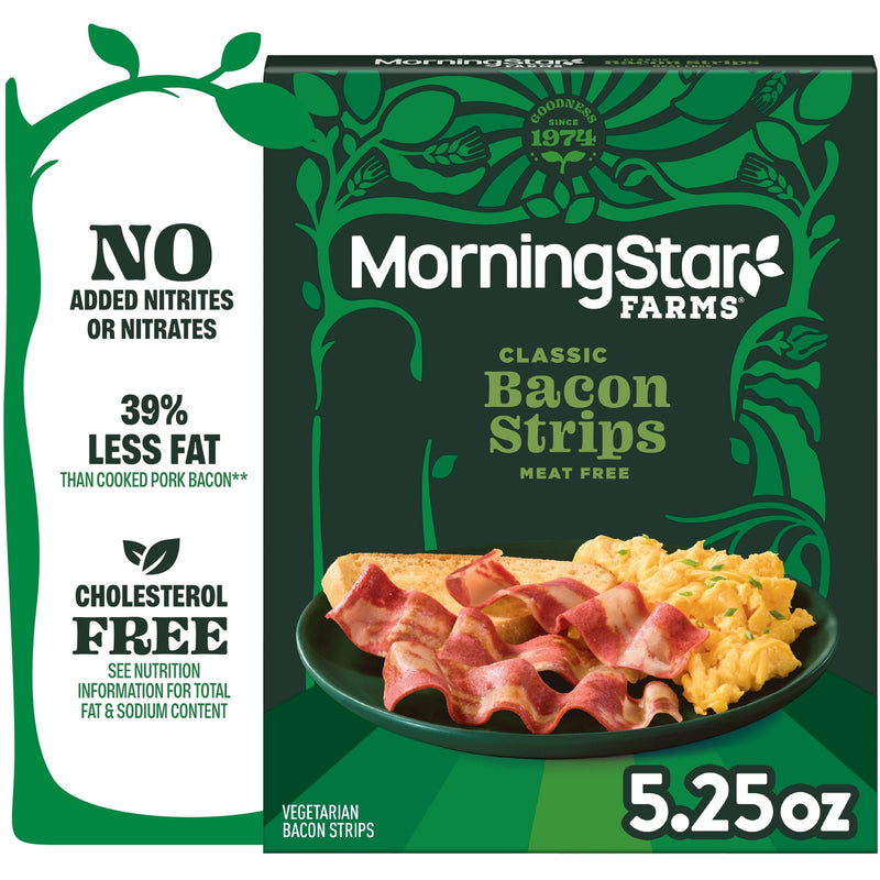 MorningStar Farms Veggie Breakfast Classic Meat Free Bacon Strips, Vegetarian, 5.25 oz Box — photo 7