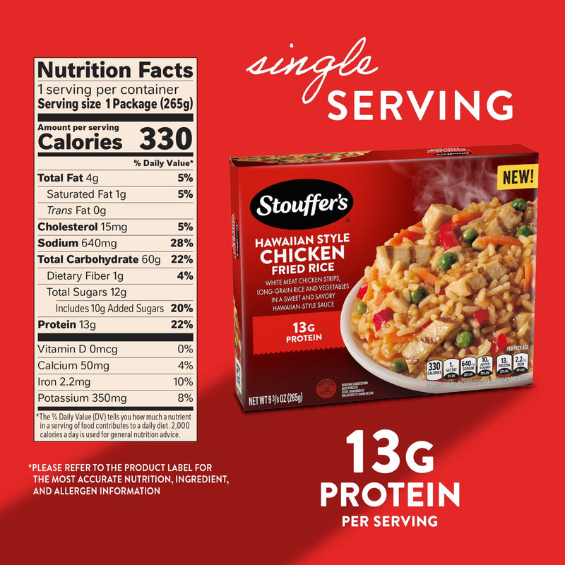 Stouffer's Hawaiian Style Chicken Fried Rice Frozen Meals, Single Serve, Frozen Dinner 9.375 oz — photo 6