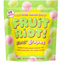 Fruit Riot Sour Candy Grapes, Real Frozen Fruit, 8 oz — photo 6