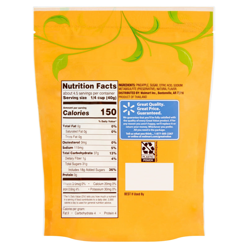 Great Value Sweetened Dried Pineapple, 6 oz — photo 6