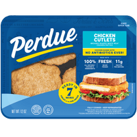 Perdue, No Antibiotics Ever, Refrigerated Breaded Chicken Breast Cutlet Patties, 12 oz. Tray — photo 6