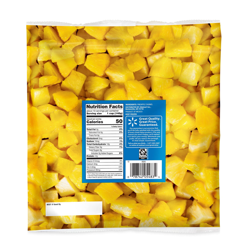 Great Value Pineapple Chunks, 48 oz (Frozen) — photo 6