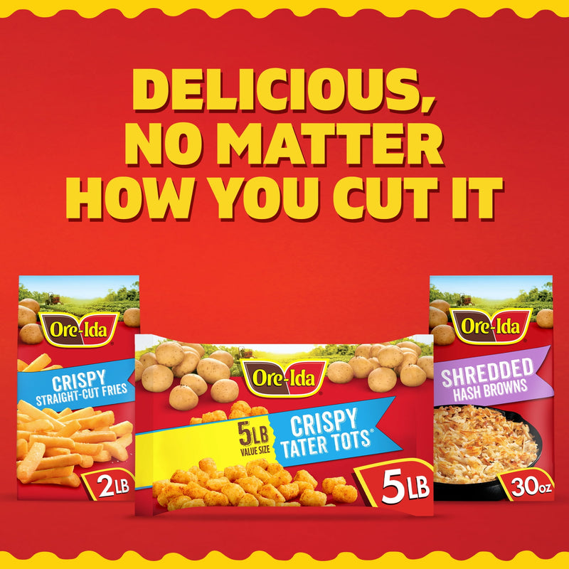 Ore-Ida Crispy Tater Tots Seasoned Shredded Frozen Potatoes, 1 Value Size Bag, for Easy Snacks and Dinner Sides, Gluten-Free, 5 lb — photo 6