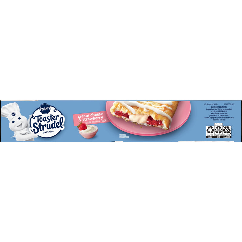 Pillsbury Frozen Toaster Strudel Pastries, Cream Cheese and Strawberry, 6 Count, 11.7 oz — photo 6
