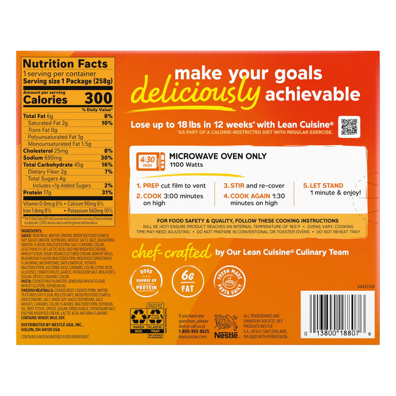 Lean Cuisine Swedish Meatballs, Frozen Meal, 9.125 oz — photo 6