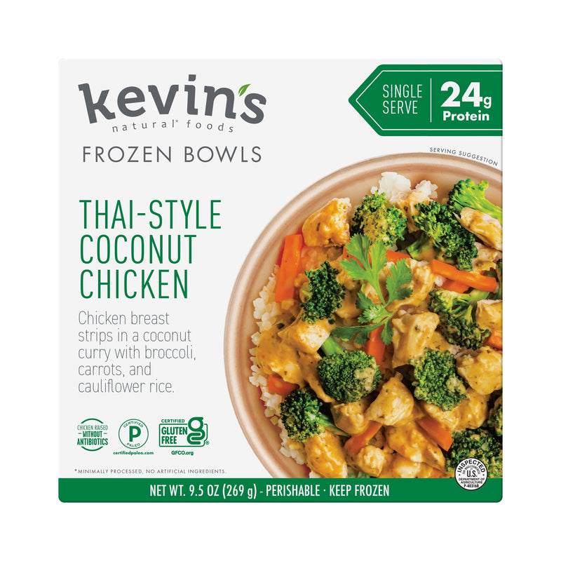 Kevin's Natural Foods Thai-Style Coconut Chicken, Frozen, 9.5 oz Bowl — photo 2