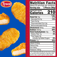 Tyson Frozen White Meat Chicken Nuggets, Family Pack, 64 oz, 11g Protein per Serving (Fully Cooked) — photo 8