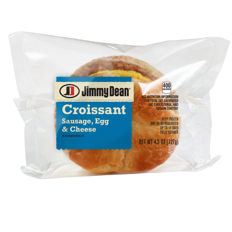 Jimmy Dean Fresh Sausage Egg & Cheese Croissant Breakfast Sandwich, 4.5 oz, 1 Count — package