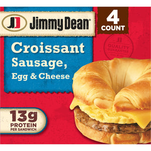 Jimmy Dean Frozen Breakfast Sandwiches Egg & Cheese Croissant, 18 oz, 4 ct