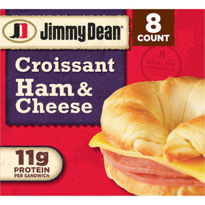 Jimmy Dean Frozen Breakfast Sandwiches Ham & Cheese Croissant, 27.2 oz, 8 ct