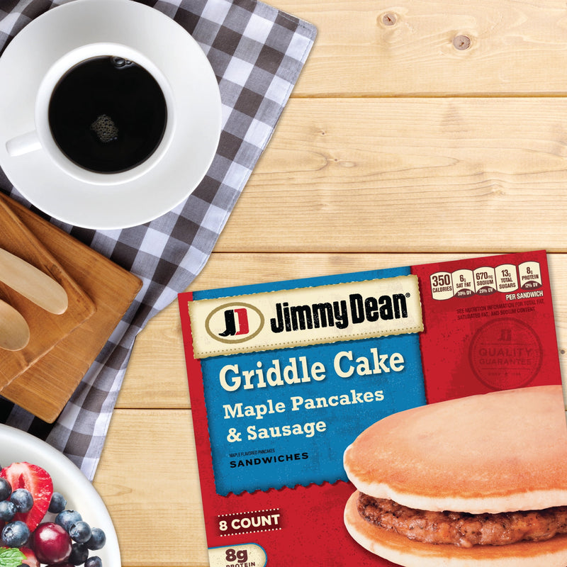 Jimmy Dean Frozen Breakfast Sandwiches, Maple Pancakes & Sausage Griddle Cake, 32 oz, 8 Count — photo 5
