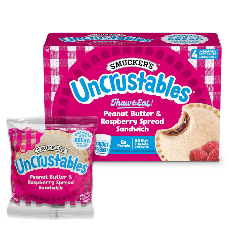 Smucker’s Uncrustables Peanut Butter & Raspberry Spread Sandwiches, 4 Count, 2 oz Each, Frozen — photo 5
