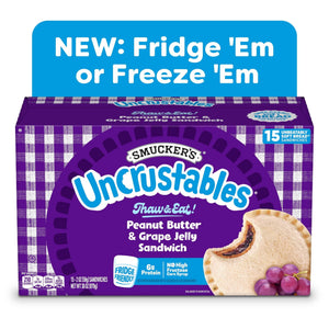 Smucker's Frozen Uncrustables Peanut Butter & Grape Jelly Sandwiches, 30 oz, 15 ct