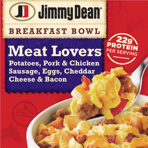 Jimmy Dean Frozen Breakfast Bowl Meat Lovers, 7 oz