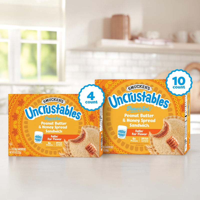 Smucker’s Uncrustables Peanut Butter & Honey Spread Sandwiches, 4 Count, 2 oz Each, Frozen — photo 5