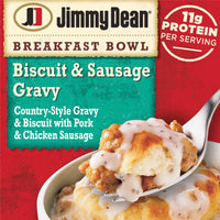 Jimmy Dean Frozen Biscuit & Sausage Gravy Breakfast Bowl, 9 oz — package
