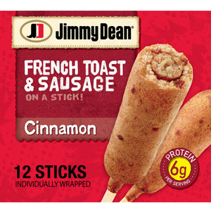Jimmy Dean Frozen French Toast & Sausage on a Stick Cinnamon, 30 oz, 12 ct