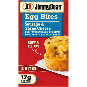 Jimmy Dean Frozen Sausage Three Cheese Egg Bites, 4 oz, 2 ct