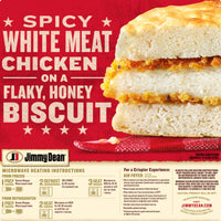 Jimmy Dean Frozen Breakfast Sandwiches, Spicy Crispy Chicken Honey Biscuit, 16.4 oz, 4 Count — photo 3