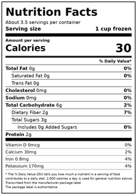 Birds Eye Steamfresh Whole Green Beans, Frozen Vegetables, 10.8 oz. Bag — Nutrition Facts